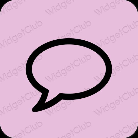 Aesthetic purple Messages app icons