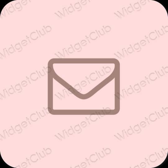 Estetinis pastelinė rožinė Gmail programėlių piktogramos