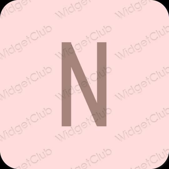 Estetisk pastell rosa Netflix app ikoner