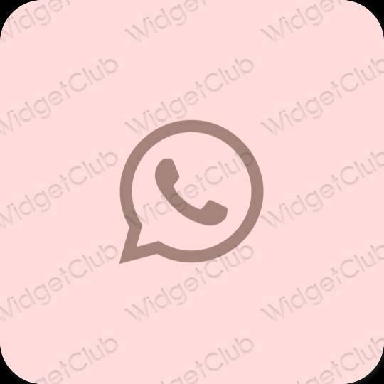 Estetico rosa WhatsApp icone dell'app