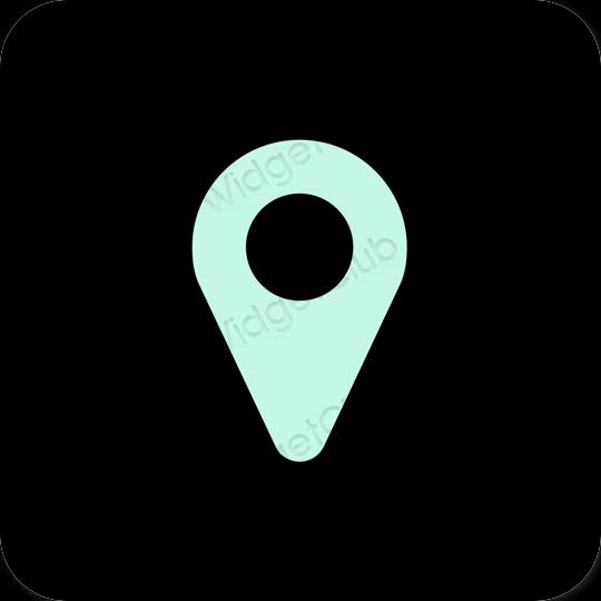 Icônes d'application Google Map esthétiques