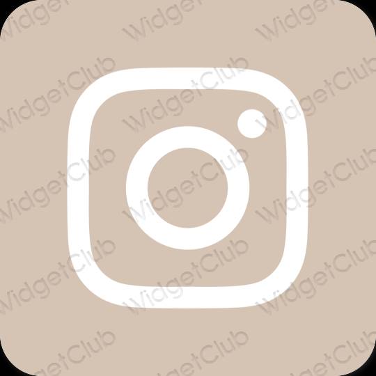 Estetico beige Instagram icone dell'app