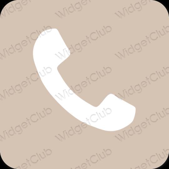 Estetico beige Phone icone dell'app