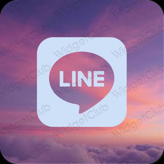 Estético púrpura LINE iconos de aplicaciones