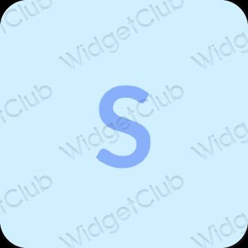 Estetik biru pastel SHEIN ikon aplikasi