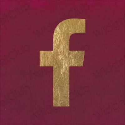 Estetisk lila Facebook app ikoner