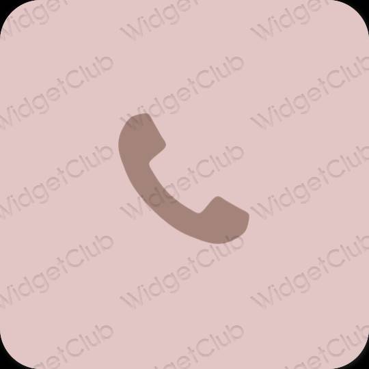 Estetsko pastelno roza Phone ikone aplikacij
