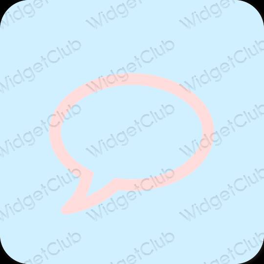 Estetis ungu Messages ikon aplikasi