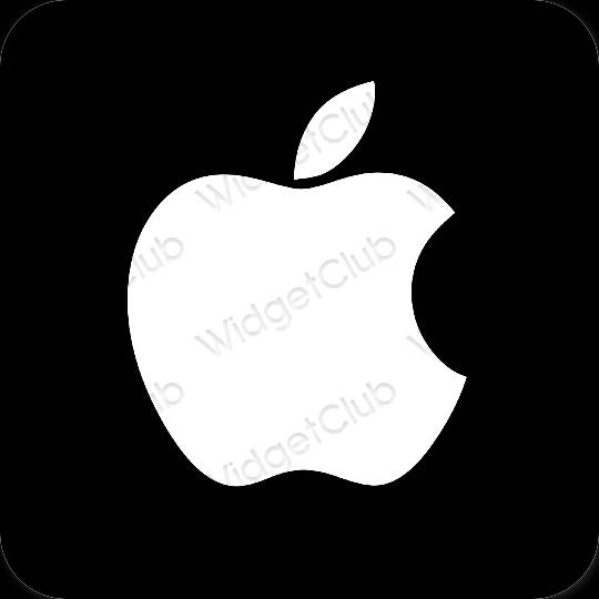 Estético negro Apple Store iconos de aplicaciones