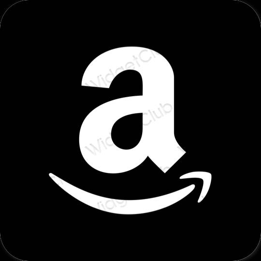 审美的 黑色的 Amazon 应用程序图标