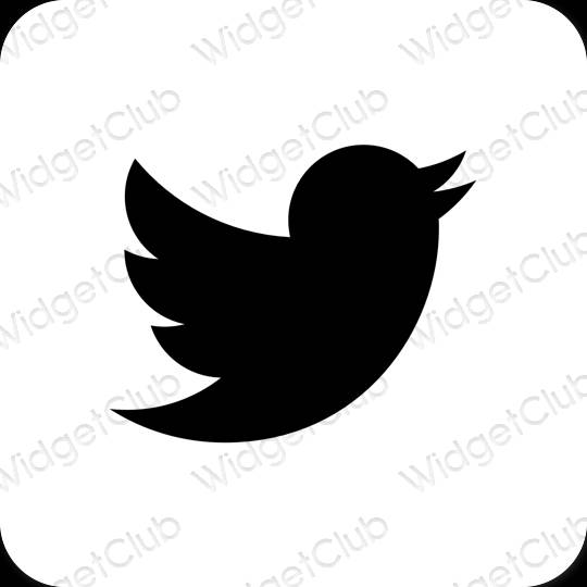 جمالية Twitter أيقونات التطبيقات