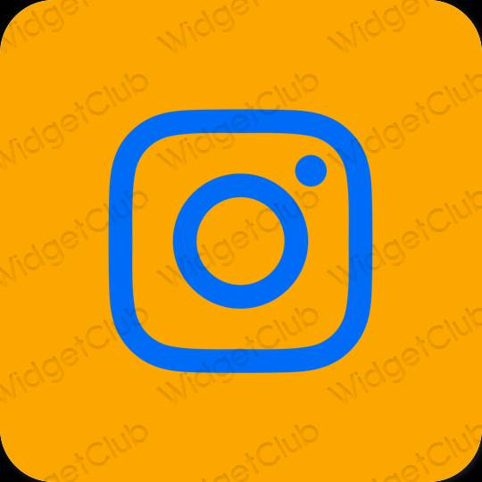 Estetik oren Instagram ikon aplikasi