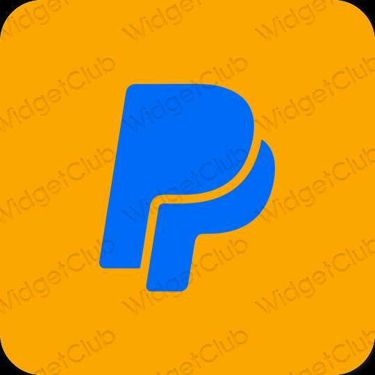 Estetisk orange PayPay app ikoner