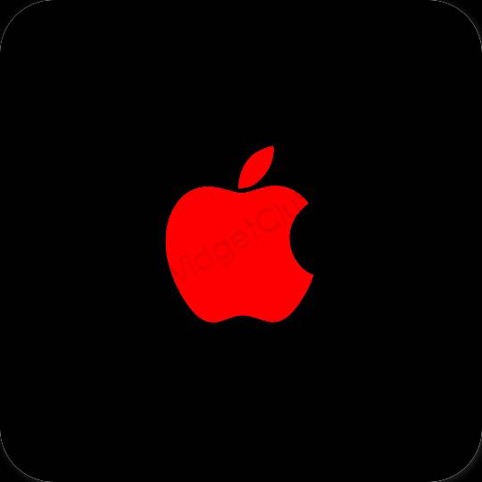 Estetinis juodas Apple Store programėlių piktogramos