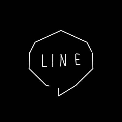 Estético Preto LINE ícones de aplicativos