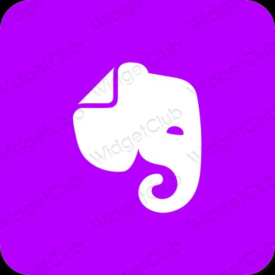 Stijlvol Neon roze Evernote app-pictogrammen