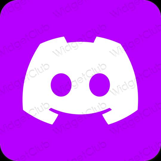 Estetis ungu discord ikon aplikasi