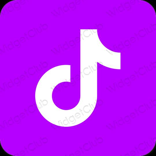 Estetisk neon rosa TikTok app ikoner
