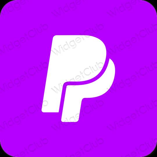 미적인 보라색 Paypal 앱 아이콘
