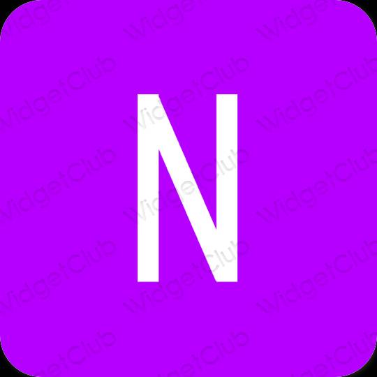 Esthétique rose néon Netflix icônes d'application