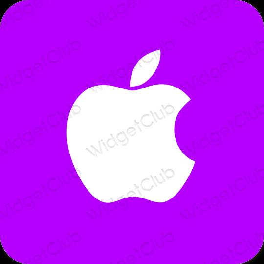 เกี่ยวกับความงาม สีชมพูนีออน Apple Store ไอคอนแอพ