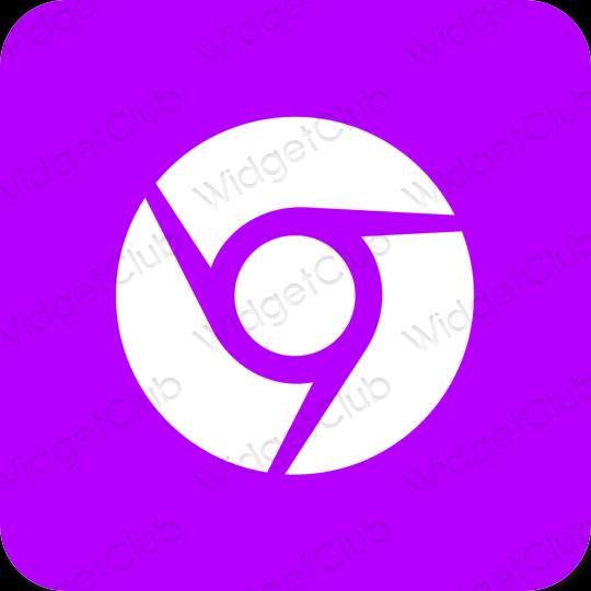 Estetic Violet Chrome pictogramele aplicației