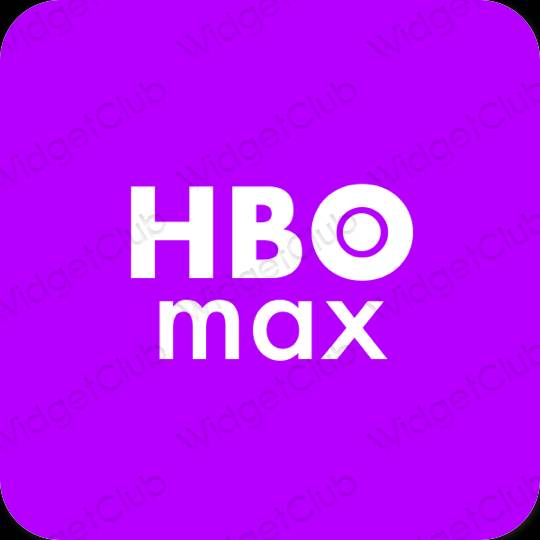 אֶסתֵטִי ורוד ניאון HBO MAX סמלי אפליקציה