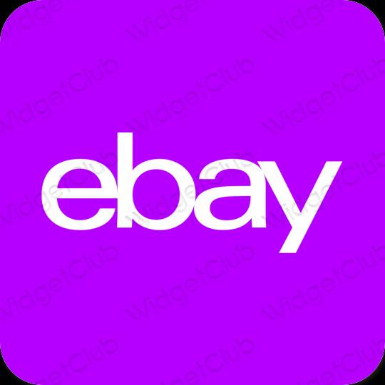 Estetisk lila eBay app ikoner