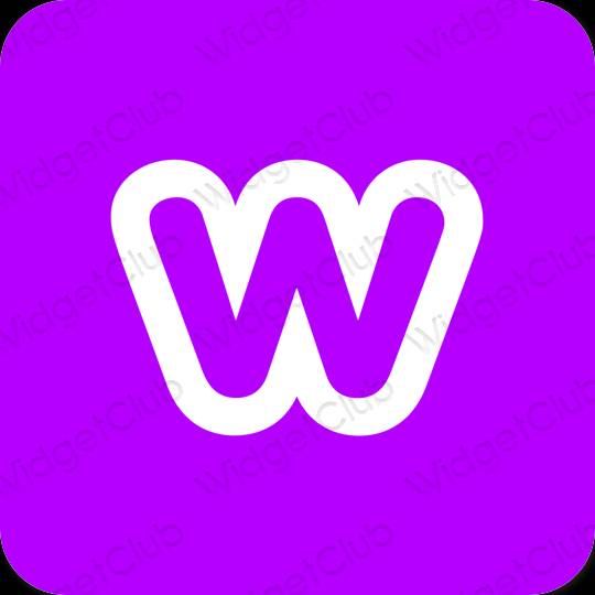 Естетичний неоново-рожевий Weebly значки програм