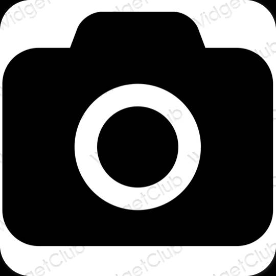 Stijlvol zwart Camera app-pictogrammen