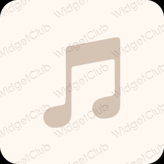 ベージュ Apple Music おしゃれアイコン画像素材