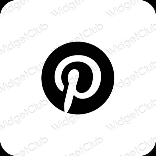 Esthetische Pinterest app-pictogrammen