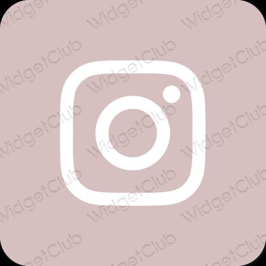 เกี่ยวกับความงาม สีชมพูพาสเทล Instagram ไอคอนแอพ