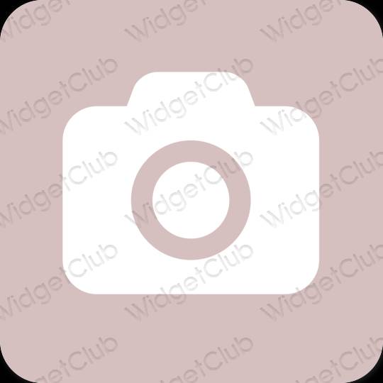 Stijlvol pastelroze Camera app-pictogrammen