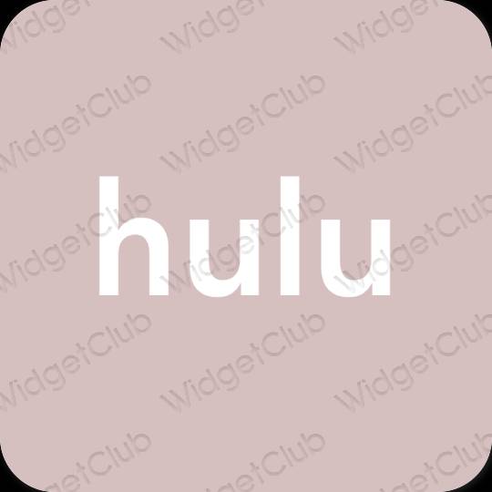 Estetico rosa pastello hulu icone dell'app