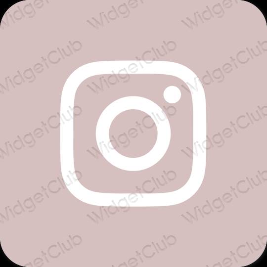 Aesthetic pastel pink Instagram app icons