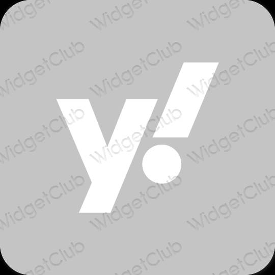 Естетичен сиво Yahoo! икони на приложения