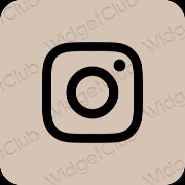 Esthétique beige Instagram icônes d'application