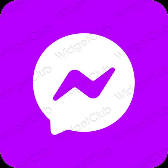 Ästhetisch Violett LINE App-Symbole