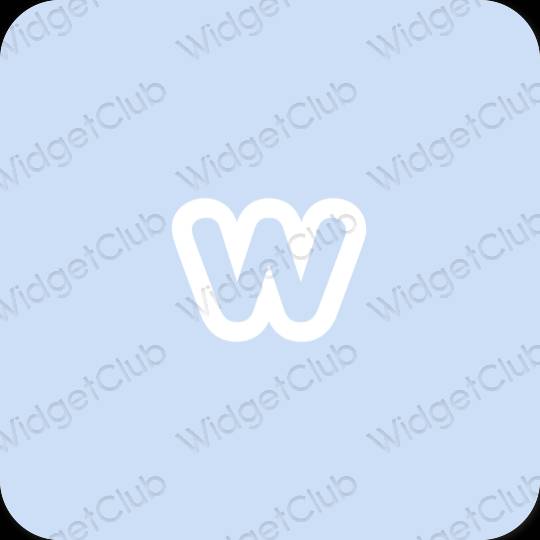 Естетичен пастелно синьо Weebly икони на приложения