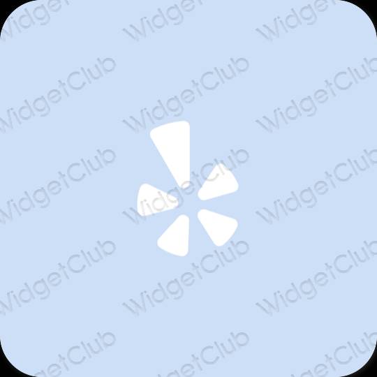 Estético azul pastel Yelp iconos de aplicaciones