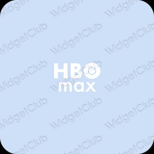 Estetik pastel mavi HBO MAX uygulama simgeleri