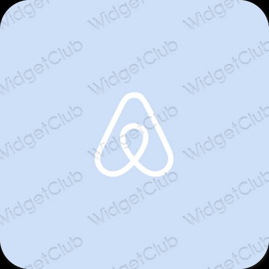 Estetické pastelovo modrá Airbnb ikony aplikácií