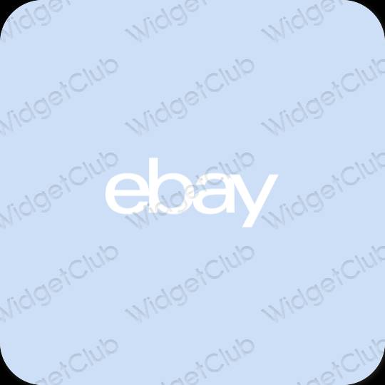 Estetinis pastelinė mėlyna eBay programėlių piktogramos