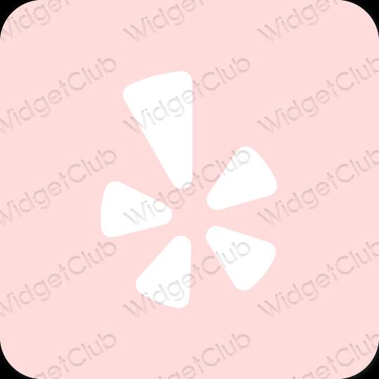 Estetski ružičasta Yelp ikone aplikacija