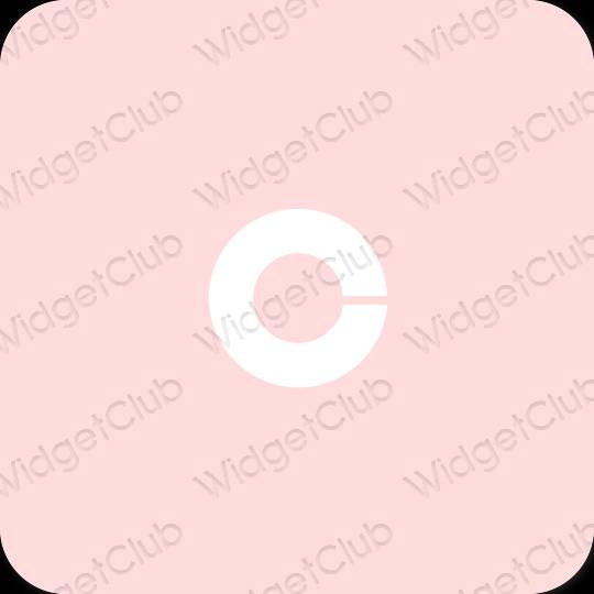 Esthétique rose pastel Coinbase icônes d'application