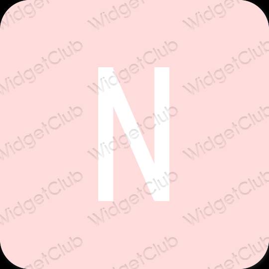 Stijlvol roze Netflix app-pictogrammen