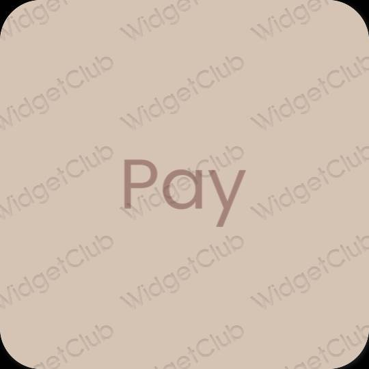 Aesthetic beige PayPay app icons