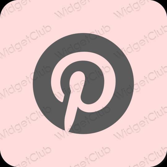 Estetisk pastell rosa Pinterest app ikoner