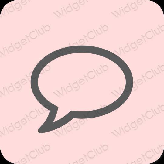 Естетски розе Messages иконе апликација